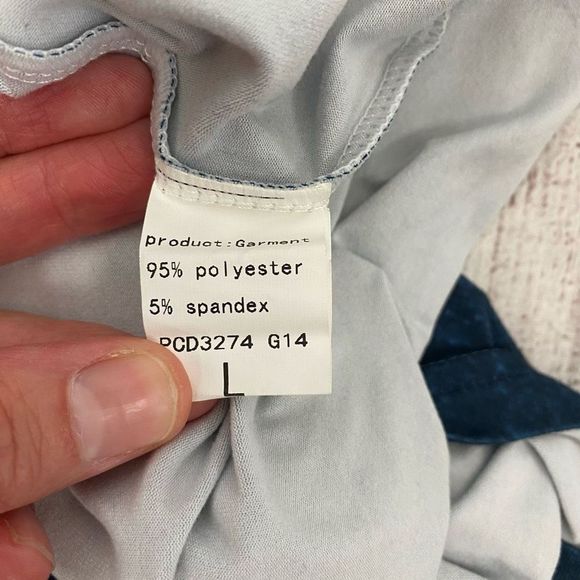 Women’s tie dye tank top maxi dress blue & white sz L women - Picture 6 of 9